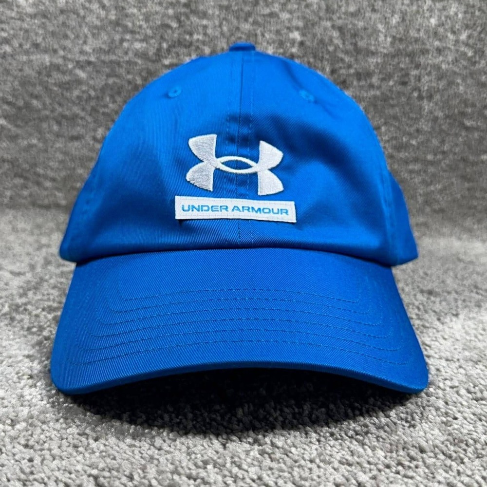 Under Armour Baseball Cap Blue UA Free Fit Adjustable Hat Mens OSFM